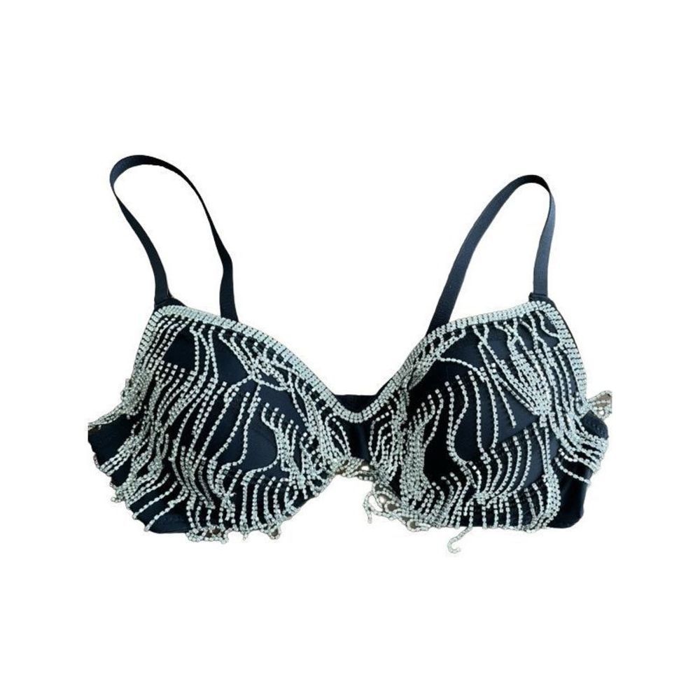 Glamourama No. 1 Los Angeles Rhinestone Fringe Rave Bra